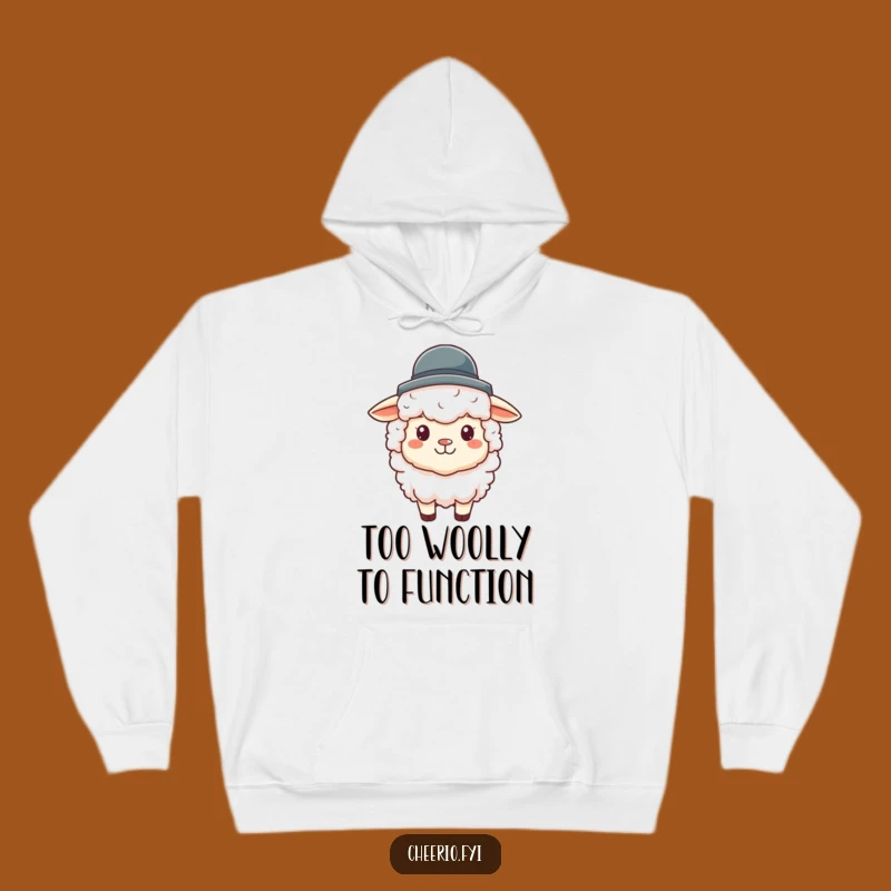 Funny Sheep in Hat Hoodie - Cozy & Hilarious Comfort for All