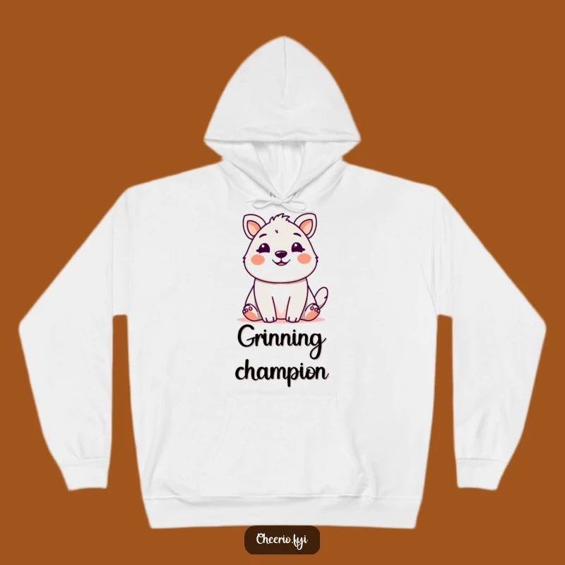 Cozy Funny Cute Animal Grin Hoodie: Warm Hugs and Smiles