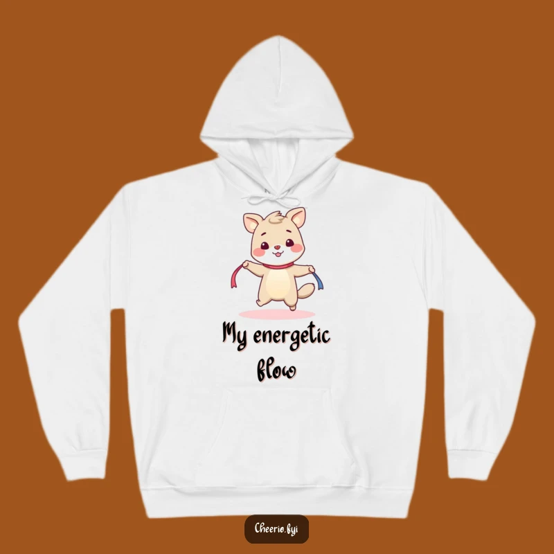 Funny Skipping Animal Hoodie - Cozy Cheerful Ribbon Rope Sweatshirt