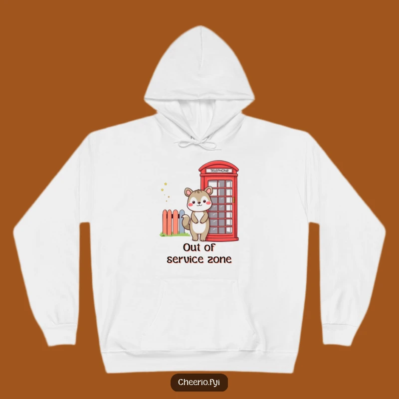 Cozy Funny Animal Phone Booth Hoodie, Warm and Whimsical Gift