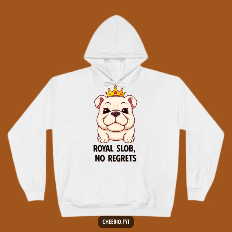 Funny Bulldog Crown Hoodie - Cozy & Regal Comfort for Fans