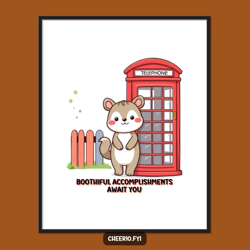 Free Printable Wall Art: Animal & Phone Booth, Funny Downloadable Retro Decor