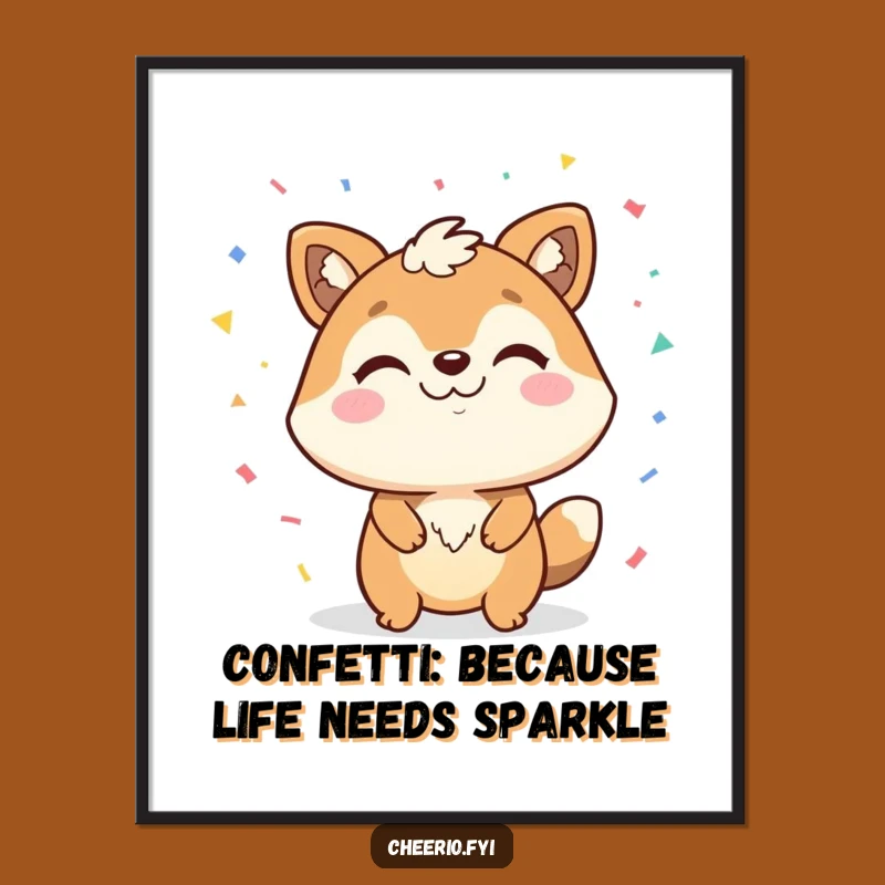Free Printable Wall Art: Confetti Animal Smirk, Humorous Decor, Laughable Download