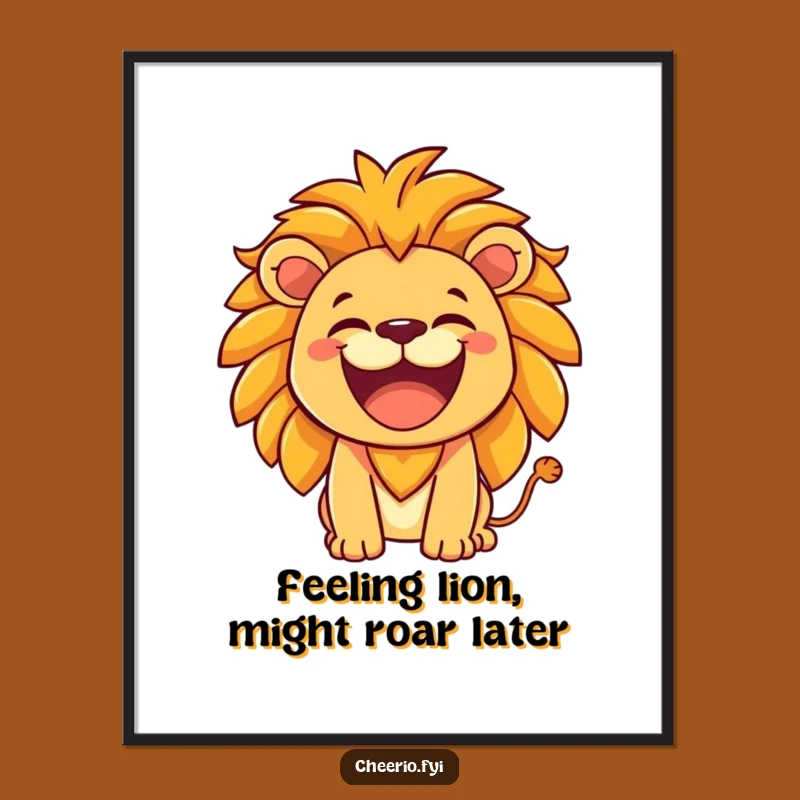 Free Printable Lion Roar Wall Art - Funny Downloadable Wild Decor!