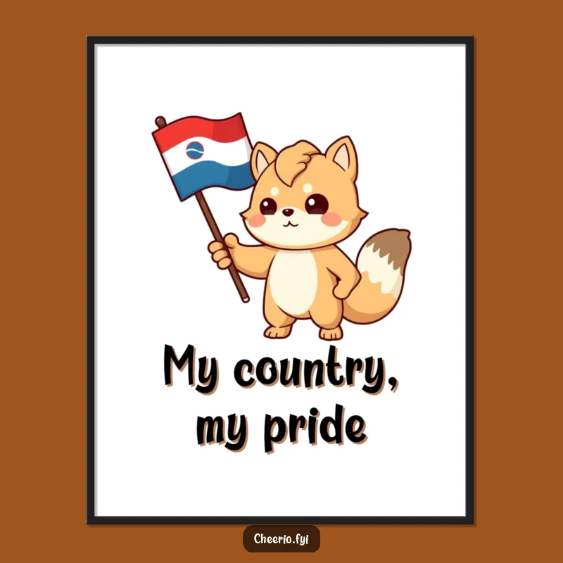 Free Printable Wall Art: Proud Animal Flag for Motivational, Funny Home Decor