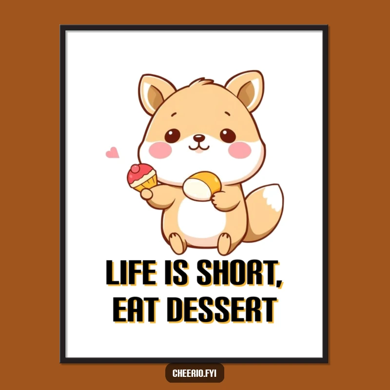 Free Printable Happy Animal Wall Art: Funny Pastry Downloadable Decor!