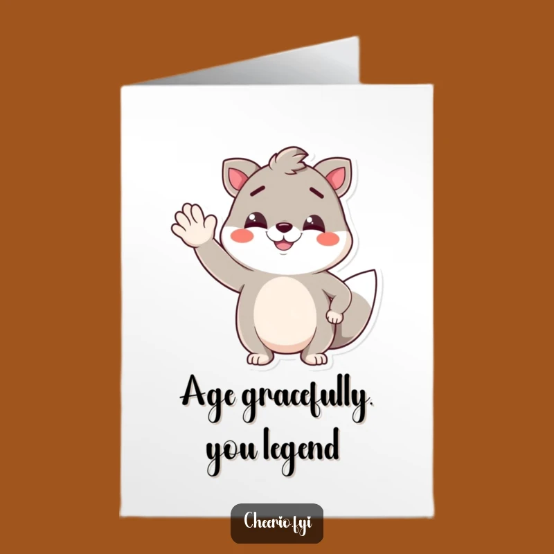 Free Printable Birthday Card: Jaunty Waving Animal Pal, Funny Funny Downloadable Gift