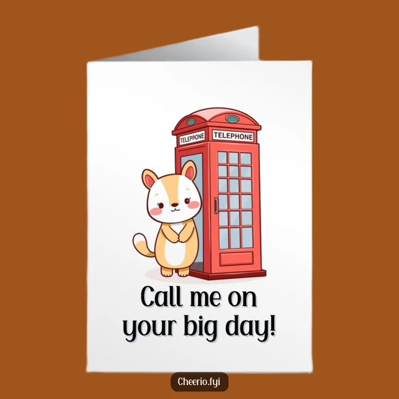 Free Printable Funny Birthday Card: Animal & Phone Booth - Downloadable Smiles!