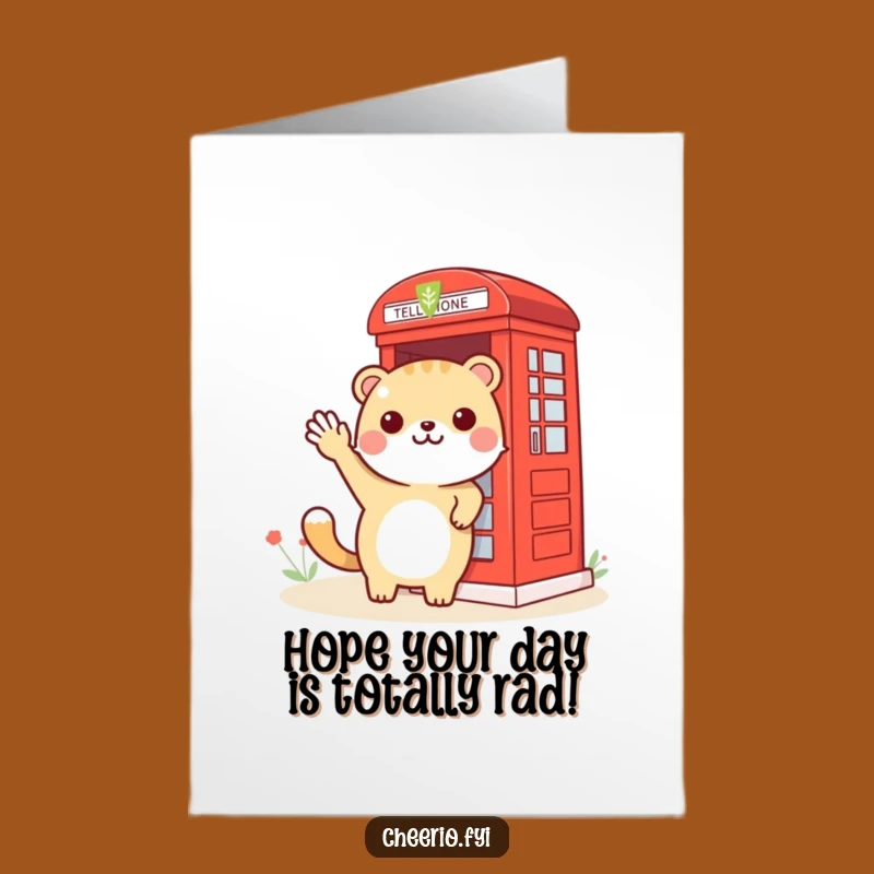 Free Printable Birthday Card: Phone Pal Animal, Funny Downloadable Gift Greeting