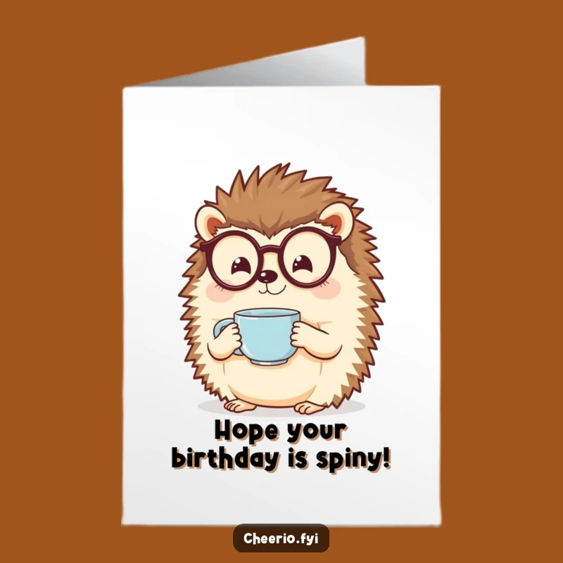 Free Printable Hedgehog Birthday Card: Specs & Tea for a Cozy Celebration!