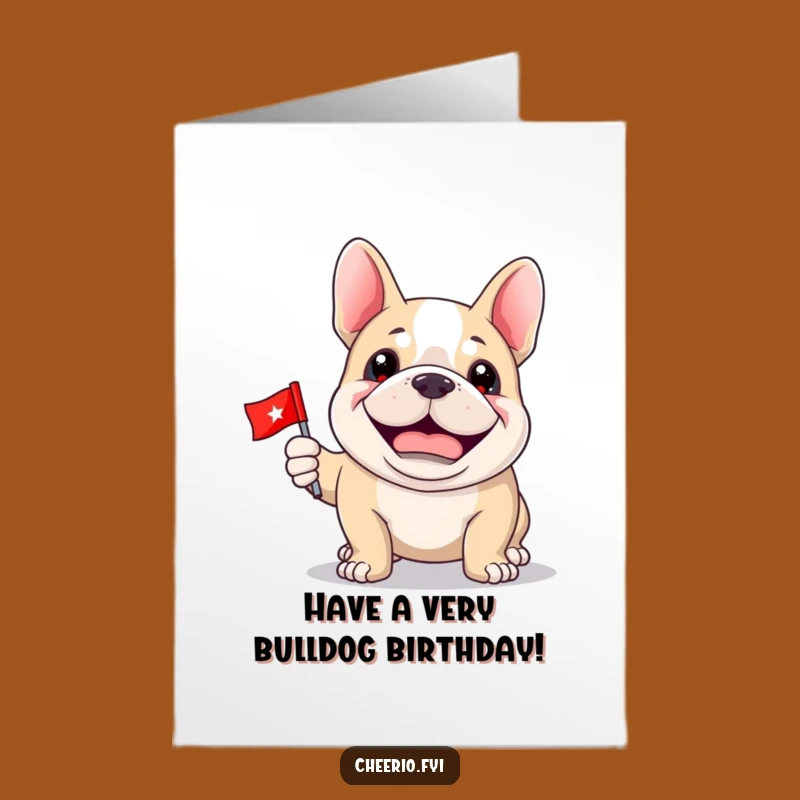 Free Printable Bulldog Birthday Card: Proud Pup Flags for a Paw-some Party!