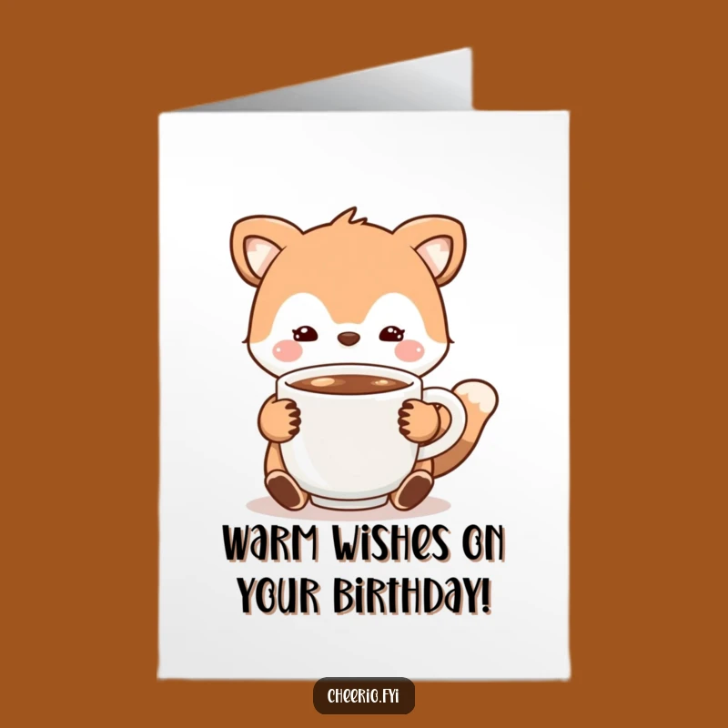 Free Printable Funny Birthday Card: Cocoa Offering Animal, Downloadable DIY Gift