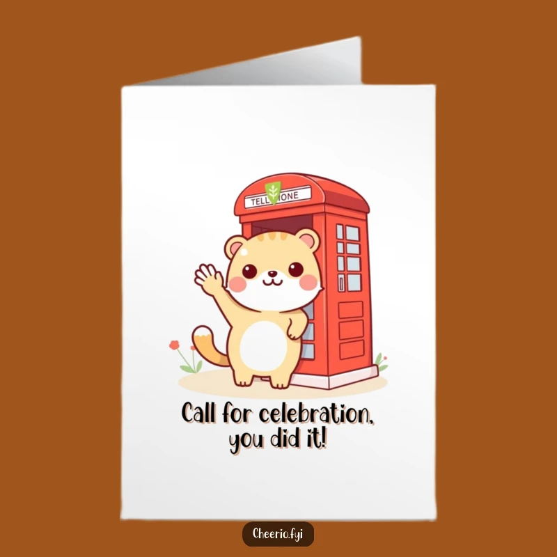 Funny Printable Congrats Card: Waving Animal, Terrific Downloadable Gift Idea