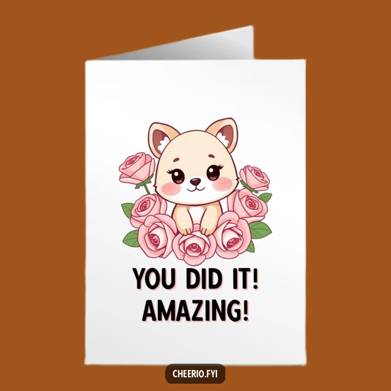 Free Printable Cheeky Animal Congrats Card: Funny Downloadable for Any Achievement!