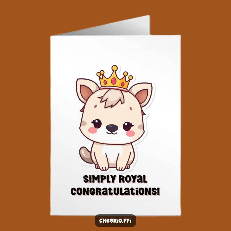 Free Printable Royal Congrats Card: British Animal's Majestic Win!
