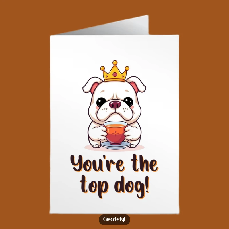 Free Printable Royal Bulldog Tea Card - Congrats Downloadable Gift