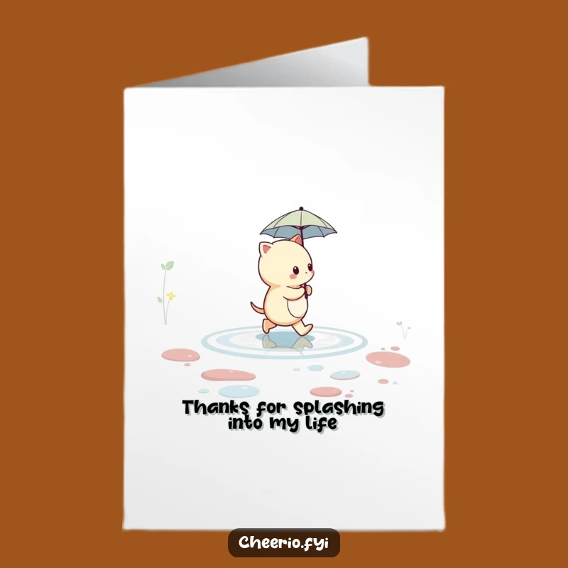 Hilarious Free Printable Thank You Card: Puddle Pal, Easy Downloadable Gift