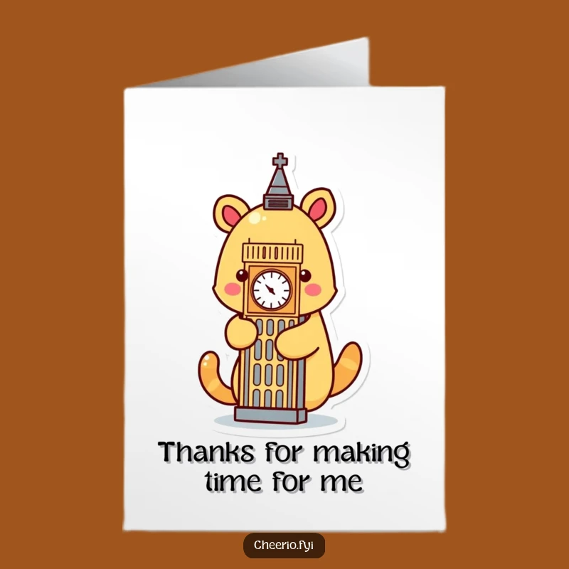 Free Printable Thank You Card: Big Ben Buddy, Charming Downloadable Gift