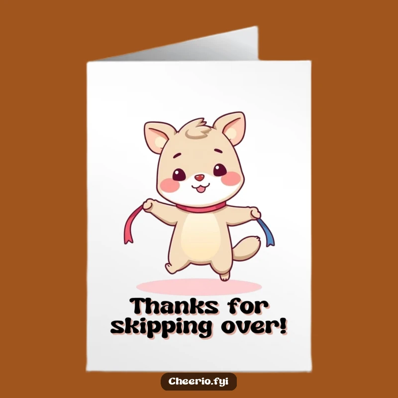 Free Printable Thank You Card: Skipping Thanks, Playful DIY Downloadable Gift!