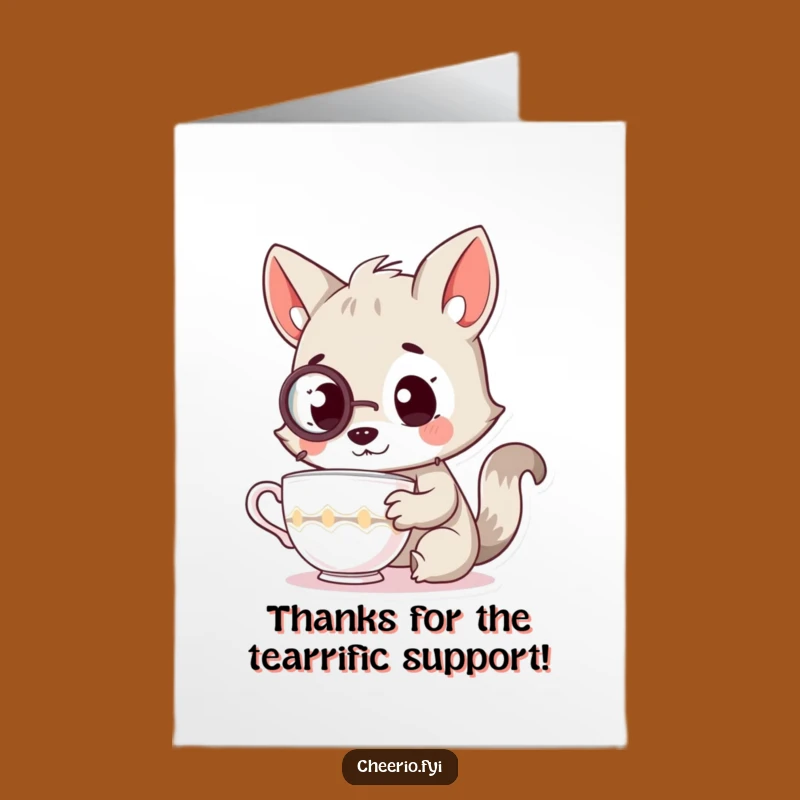 Free Printable Thank You Card: Monocled Animal Appreciates Your Gesture
