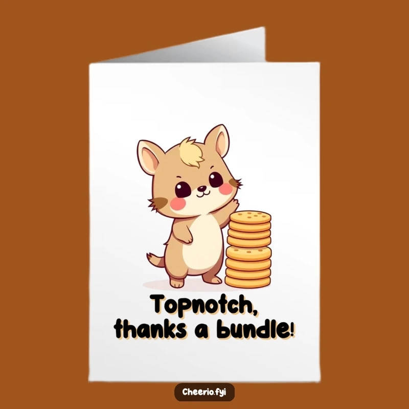 Free Printable Thank You Card: British Animal's Biscuit Balance Thanks!