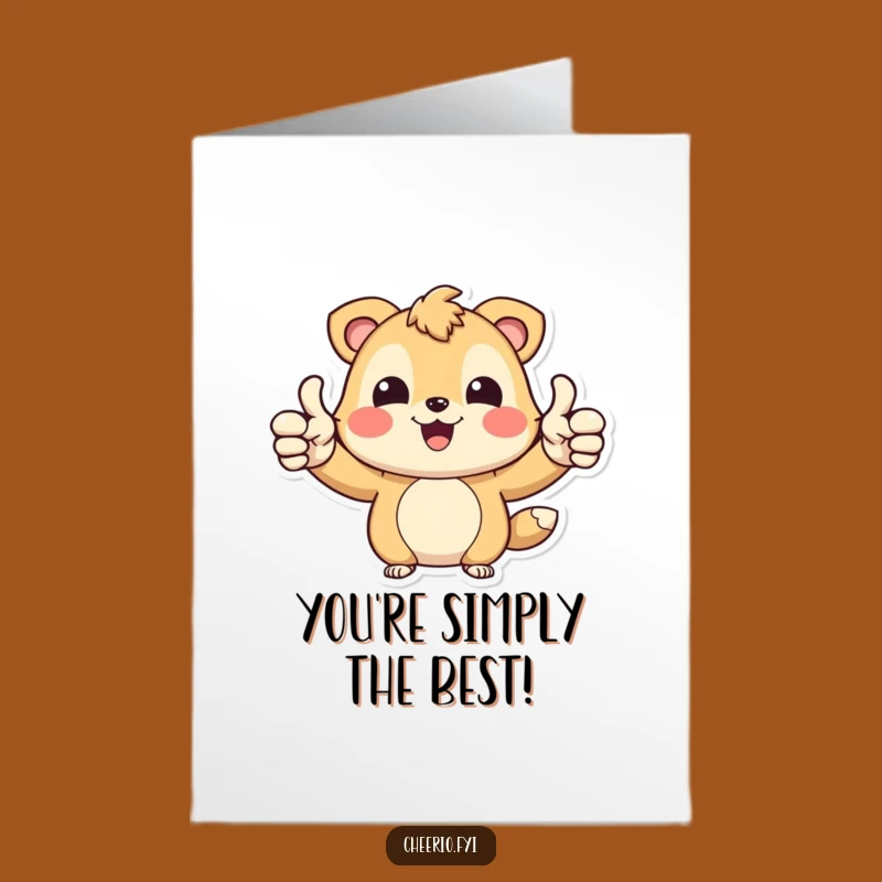 Free Printable Thank You Card: Joyful Animal Thumbs Up - Funny Downloadable Gift