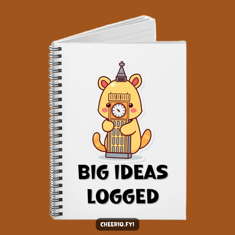 Funny Animal Big Ben Notebook: Capture Ideas with London Wit