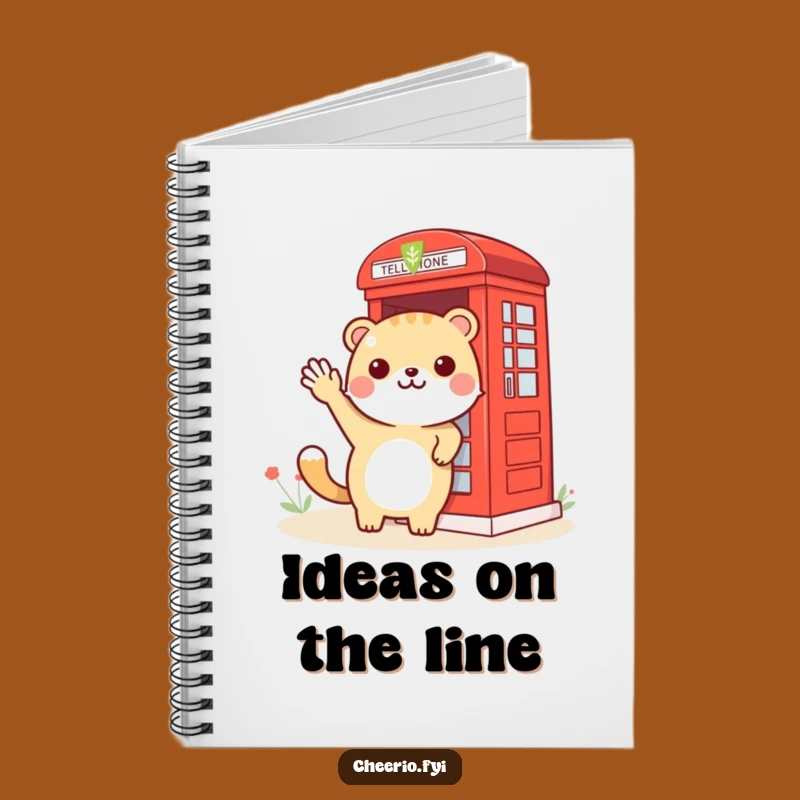 Funny Animal Phone Booth Notebook: Jot Down Notes with a Wink