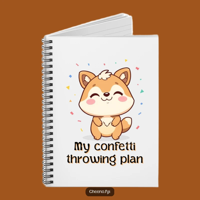Funny Confetti Animal Notebook: Smirking Celebration - Plan Your Party & Funny Gift