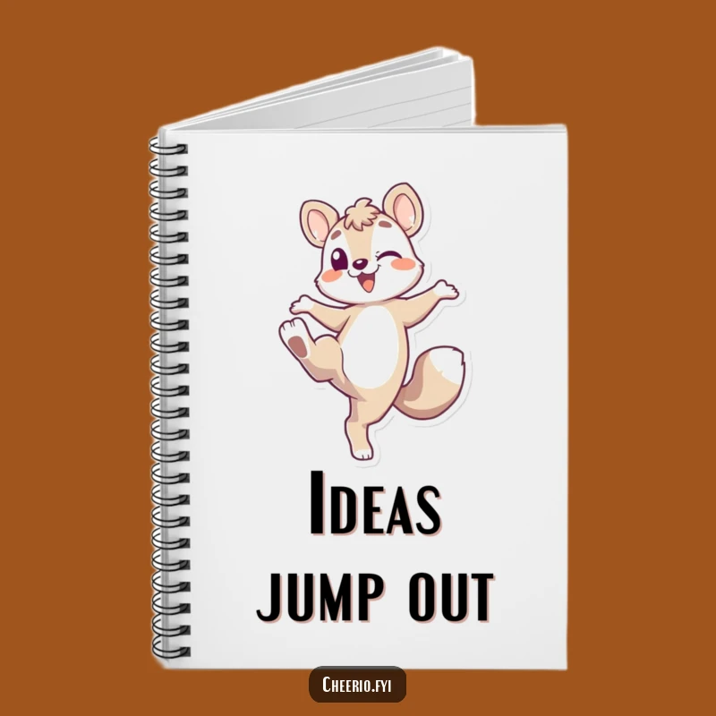 Funny Energetic Fox Notebook: Jot Down Ideas with Playful Energy