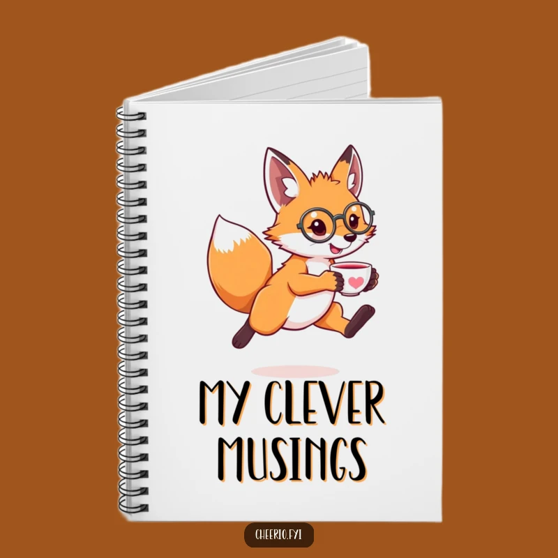 Funny Fox Monocle Notebook - Hilarious Sophisticate Journal for Ideas Gift