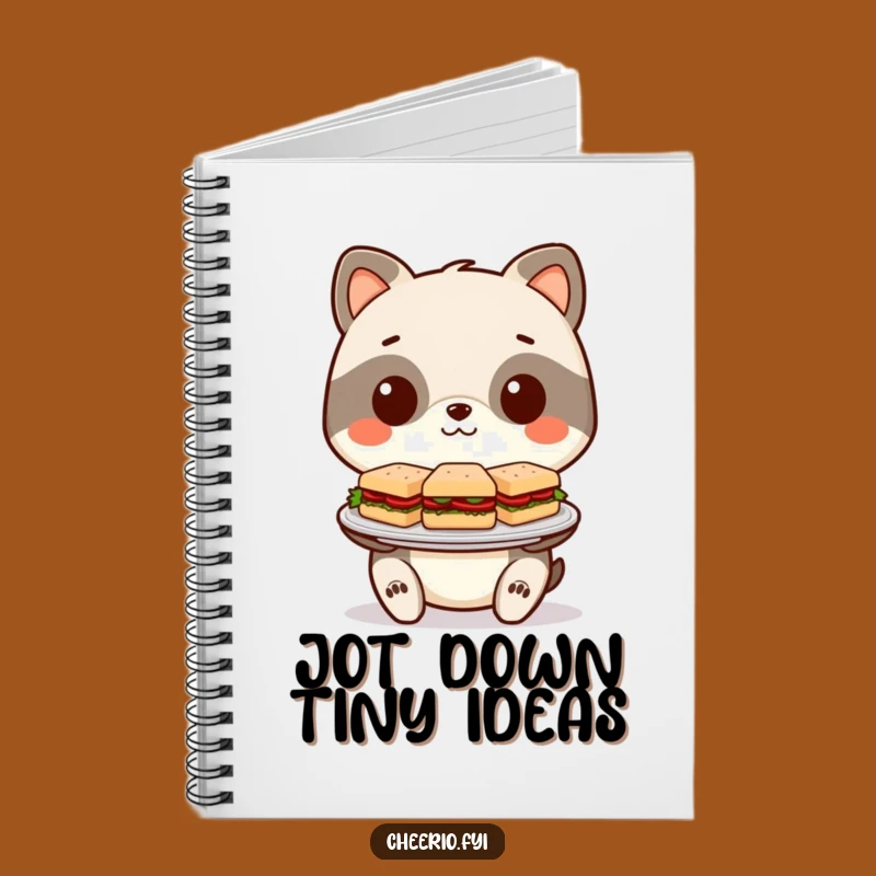 Funny Sandwich Notebook: Stylized Animal Shares Mini Bites, Perfect Funny Gift for Notes!
