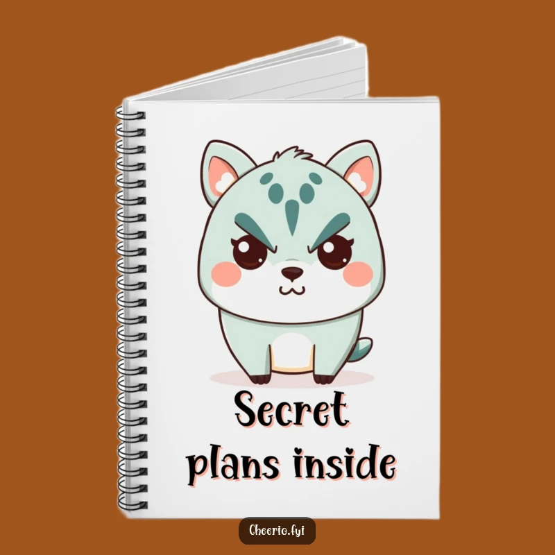 Funny Stern Animal Notebook: Cute Character's Tiny Smile, Journal Funny Gift!