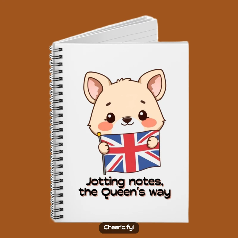 Funny Union Jack Animal Notebook: Journal with Peeking Character, Ideal Funny Gift