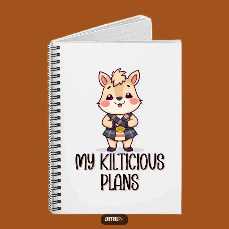 Funny Kilted British Animal Notebook: Jot Down Ideas with Scottish Cheer!