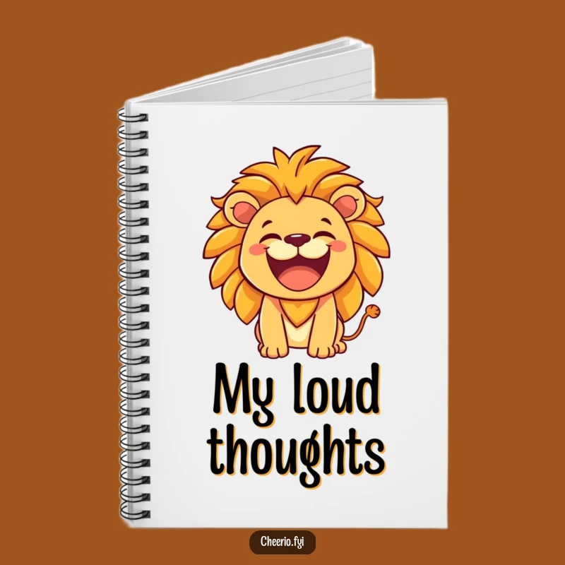 Funny Lion Roar Notebook - Hearty Journaling Gift