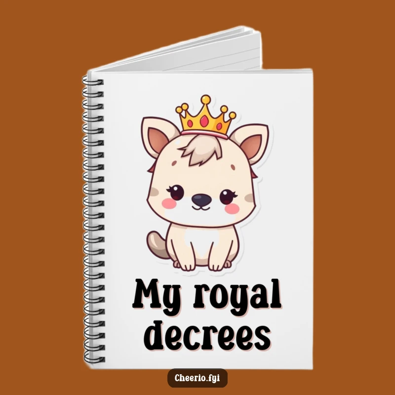 Funny Regal British Animal Crown Notebook - Hilarious Journal for Royal Ideas