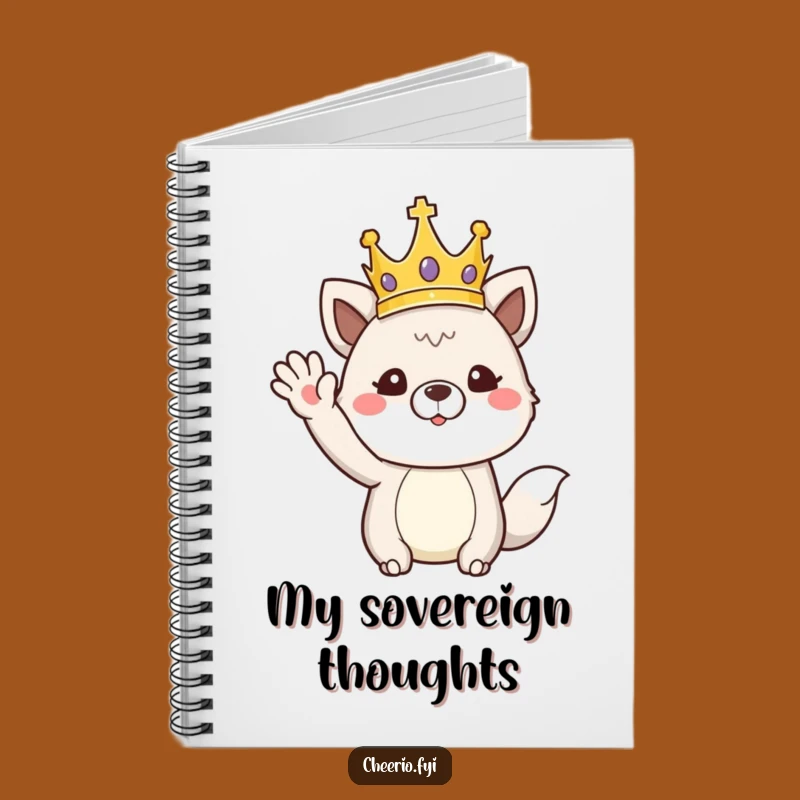 Funny Regal Animal Crown Wave Notebook: Jot Down Royal Thoughts with Humor, Perfect Gift