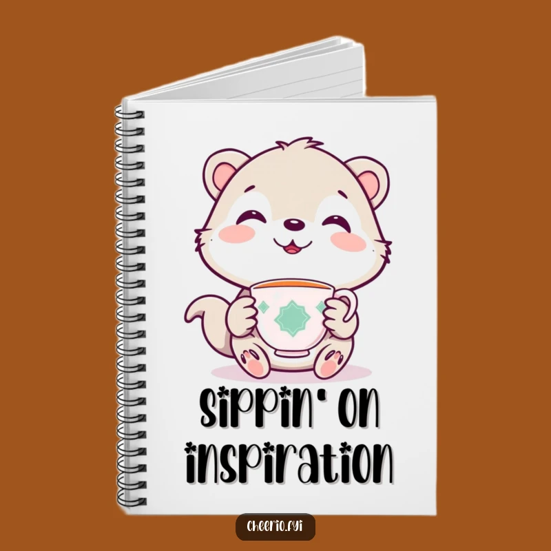 Funny Cute Animal Notebook: Journal with Smiling Animal and Teacup, Perfect Funny Gift