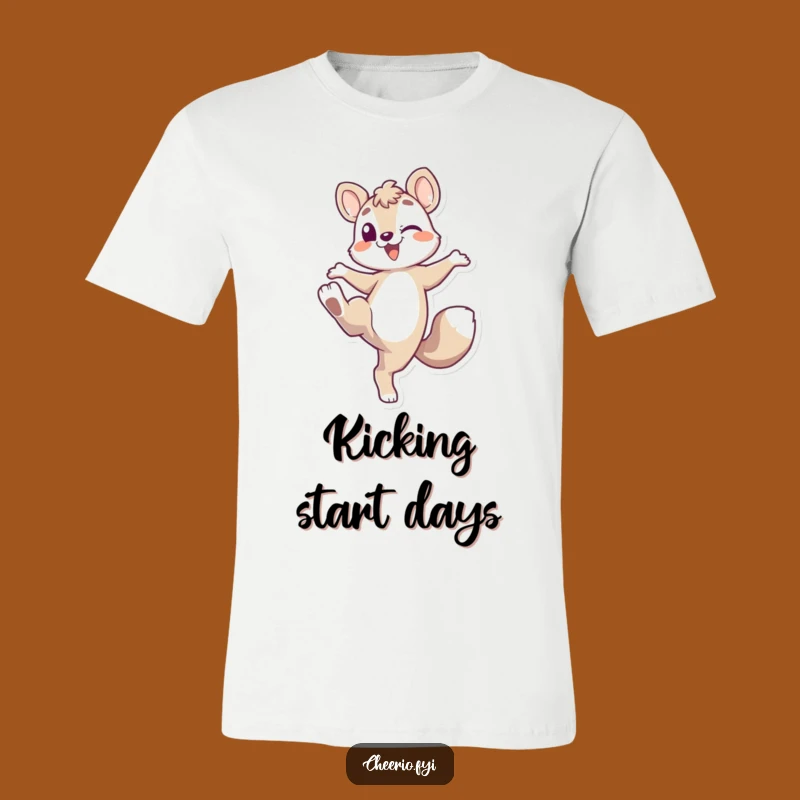 Funny Energetic Fox T-Shirt: Playful Kicks and Fun Vibes