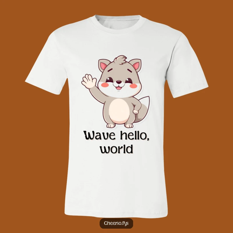 Funny Jaunty Wave Animal T-Shirt: Confident Smirk Tee, Hilarious Gift Idea