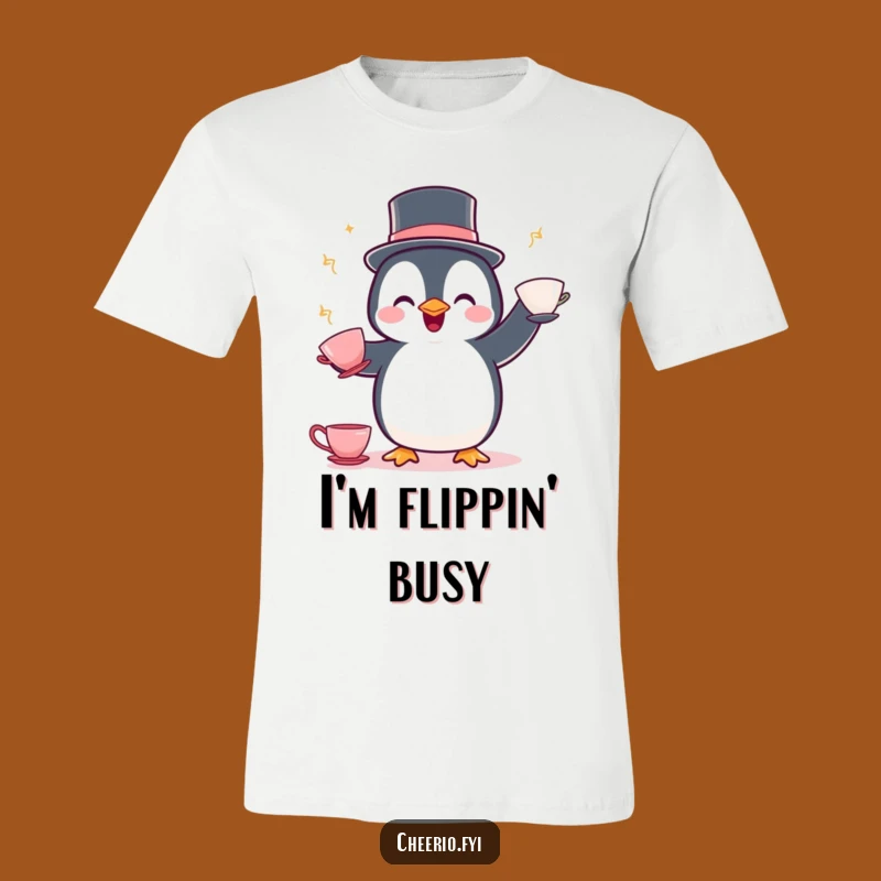 Funny Penguin Juggling T-Shirt: Whimsical Performer Tee