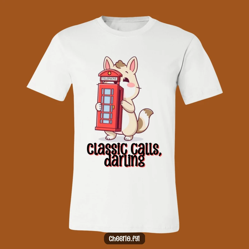 Funny Proud Animal Telephone Box T-Shirt: Show Your British Flair