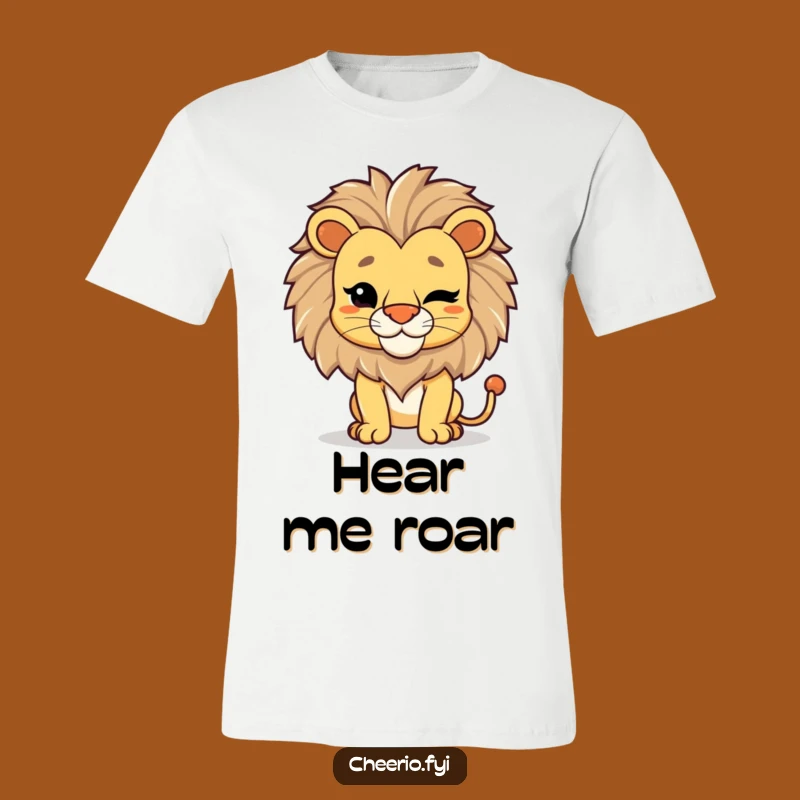 Funny Lion Wink T-Shirt: Bold and Playful King Tee