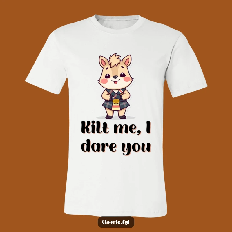 Funny Kilted British Animal T-Shirt: Cheerful Scottish Tee, Ideal Funny Gift!