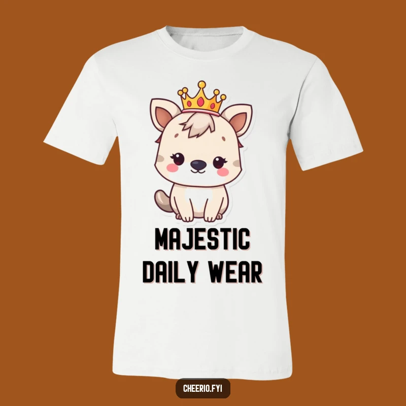 Funny Regal British Animal Crown T-Shirt - Hilarious Royal Style Tee Gift