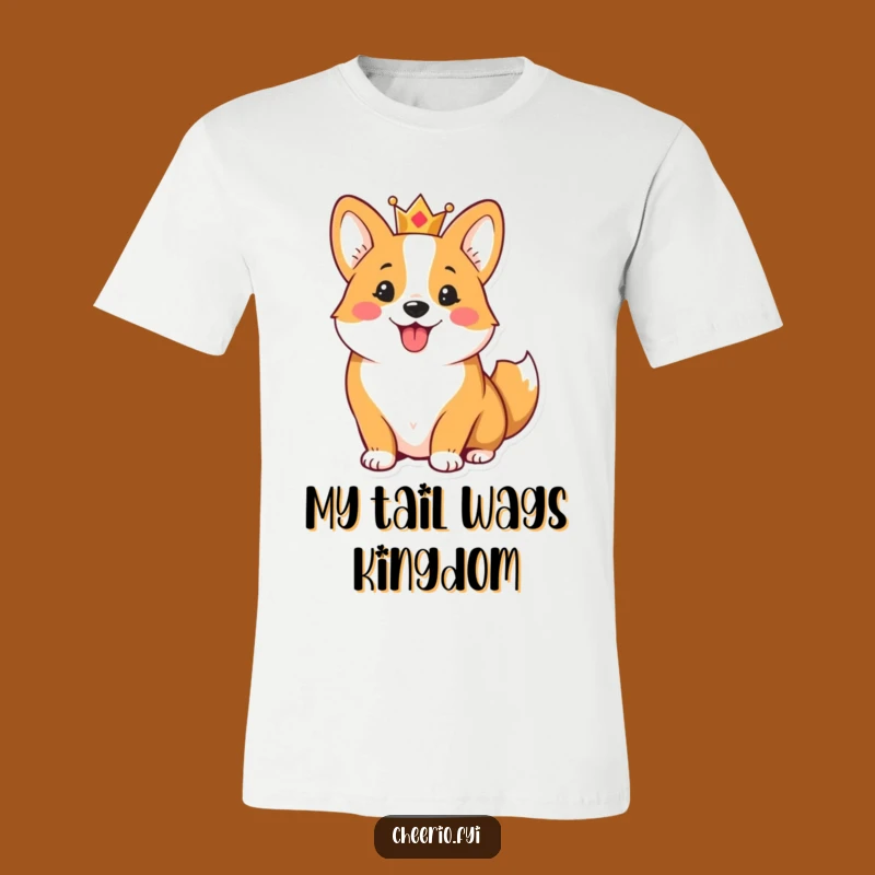 Funny Corgi Crown T-Shirt - Hilarious Royal Pup Tee for Dog Lovers