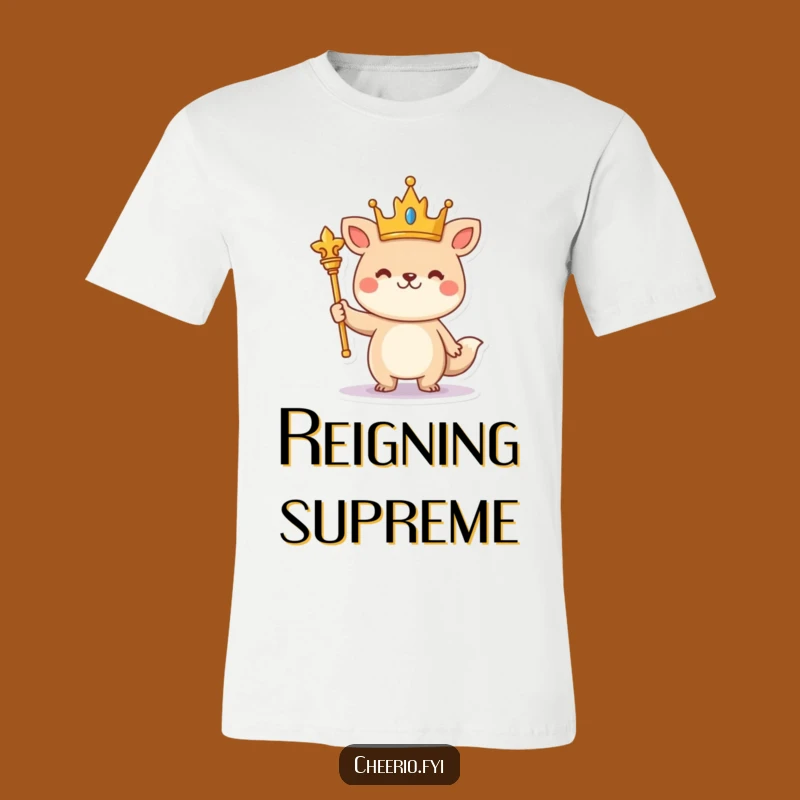 Funny Royal Animal T-Shirt: Cheerful Character Tee, Regal Gift