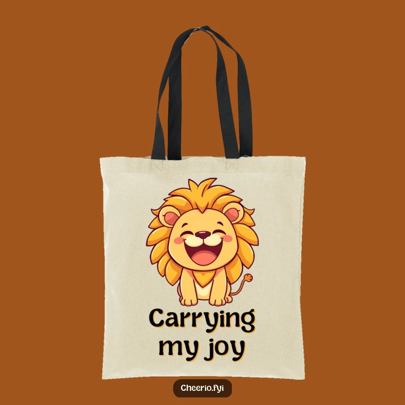 Funny Lion Roar Tote Bag - Durable King Accessory
