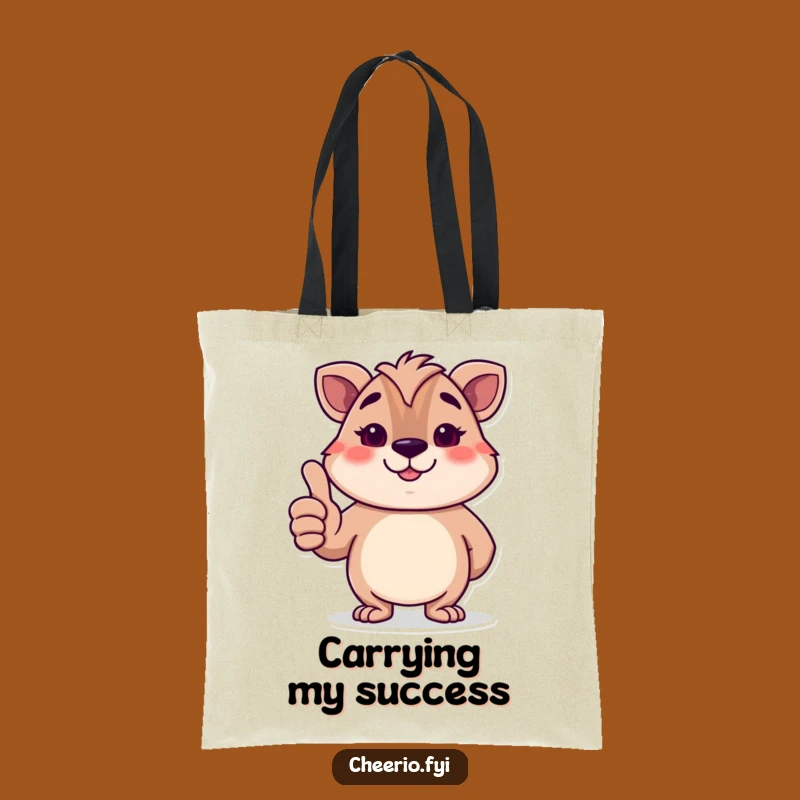Funny Dignified Animal Thumbs-Up Tote Bag: Polite & Practical Funny Gift!